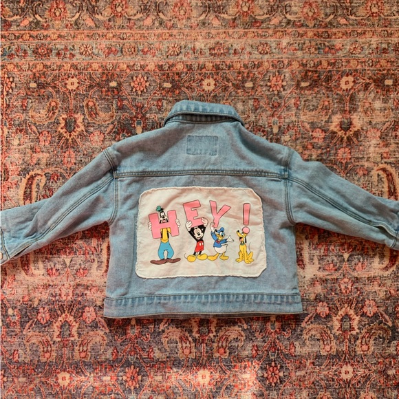 Zara Jackets & Coats Zara Mickey And Friends Baby Jean Jacket